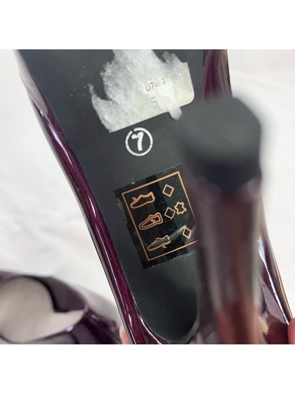 Patent Leather Burgundy High Heels - Picture 9 of 9